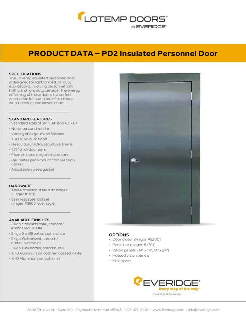PD2 PERSONNEL DOOR