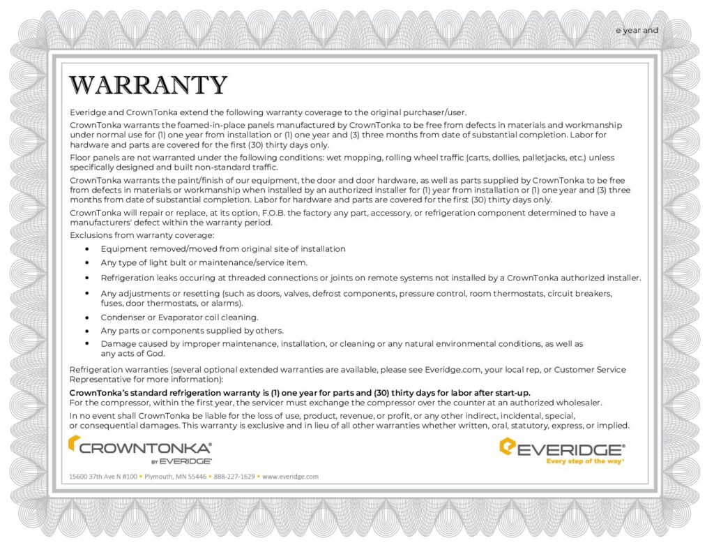 CROWNTONKA LIMITED WARRANTY