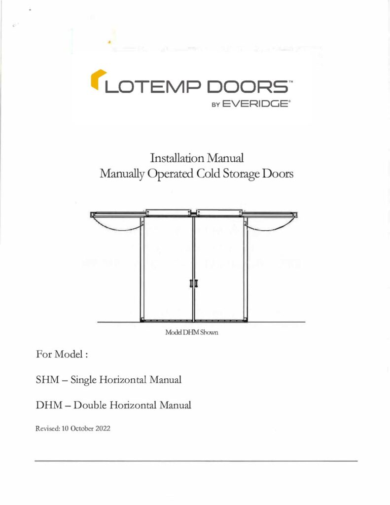 LOTEMP - SINGLE HORIZONTAL AND DOUBLE HORIZONTAL INSTALLATION MANUAL