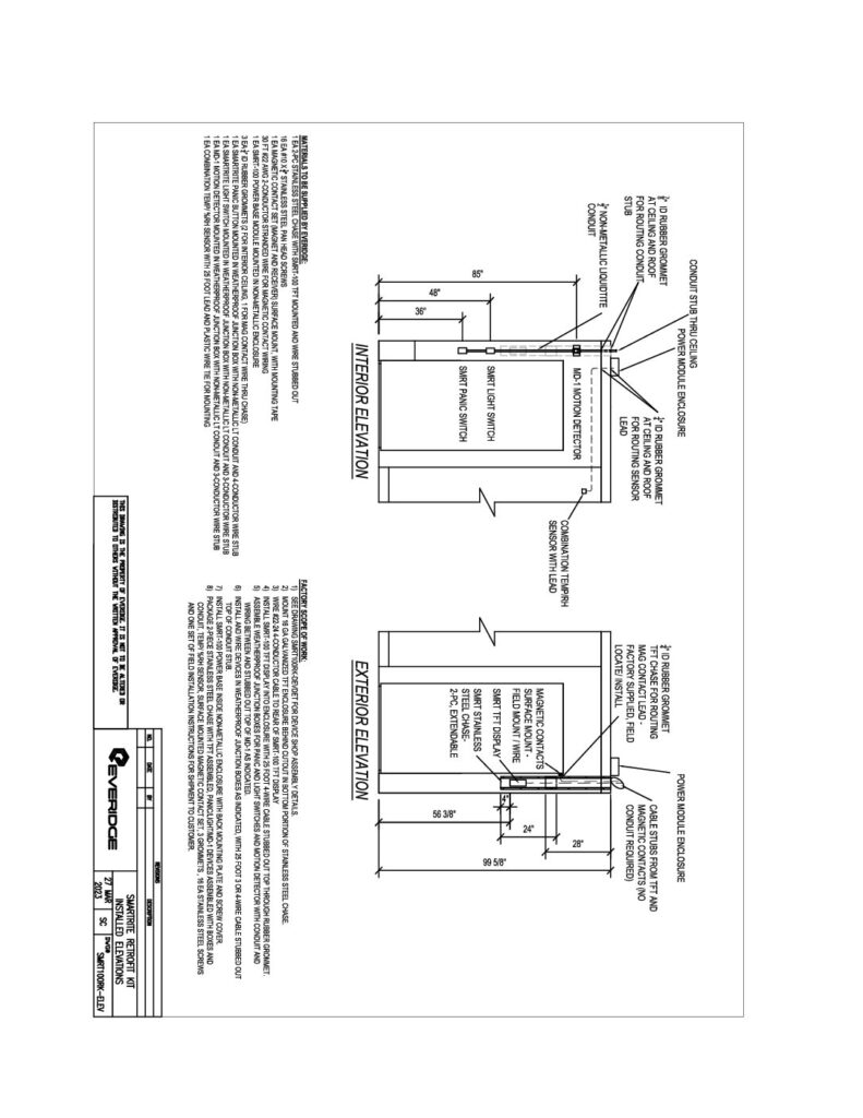 SMRT100RK-ELV – ELEVATIONS - AFTERMARKET / RETROFIT SMARTRITE MONITOR SYSTEM