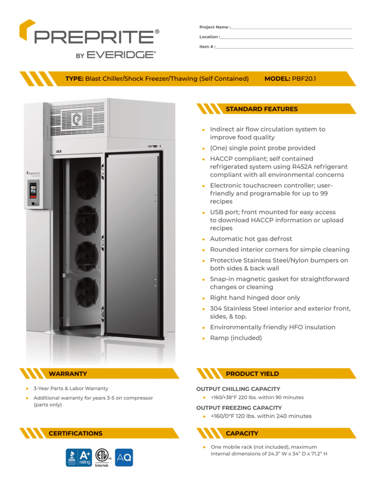 EV5049_PrepRite PBF20.1 Spec Sheet Cover