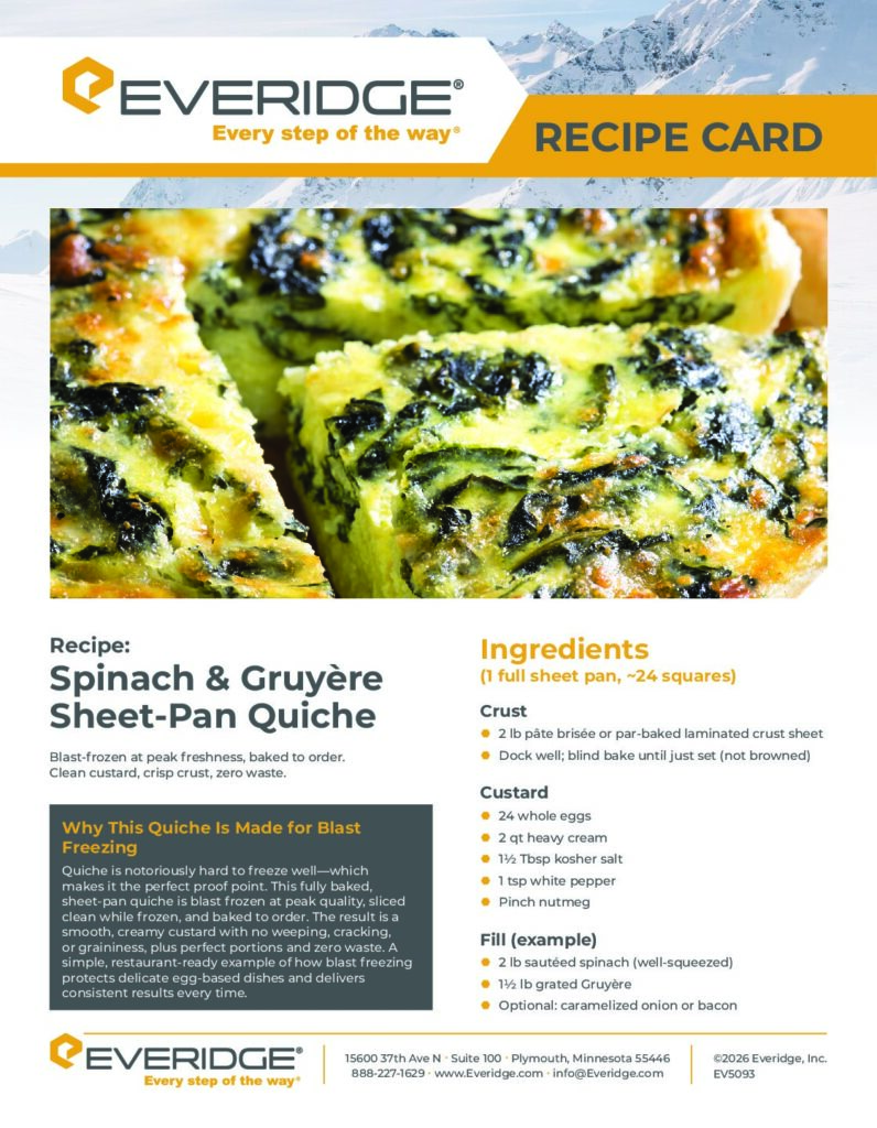 Quiche Recipe Card