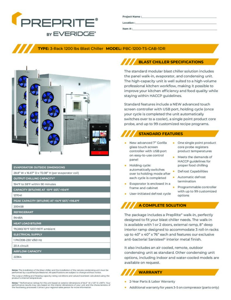 PREPRITE PBC 1200 SPEC SHEET